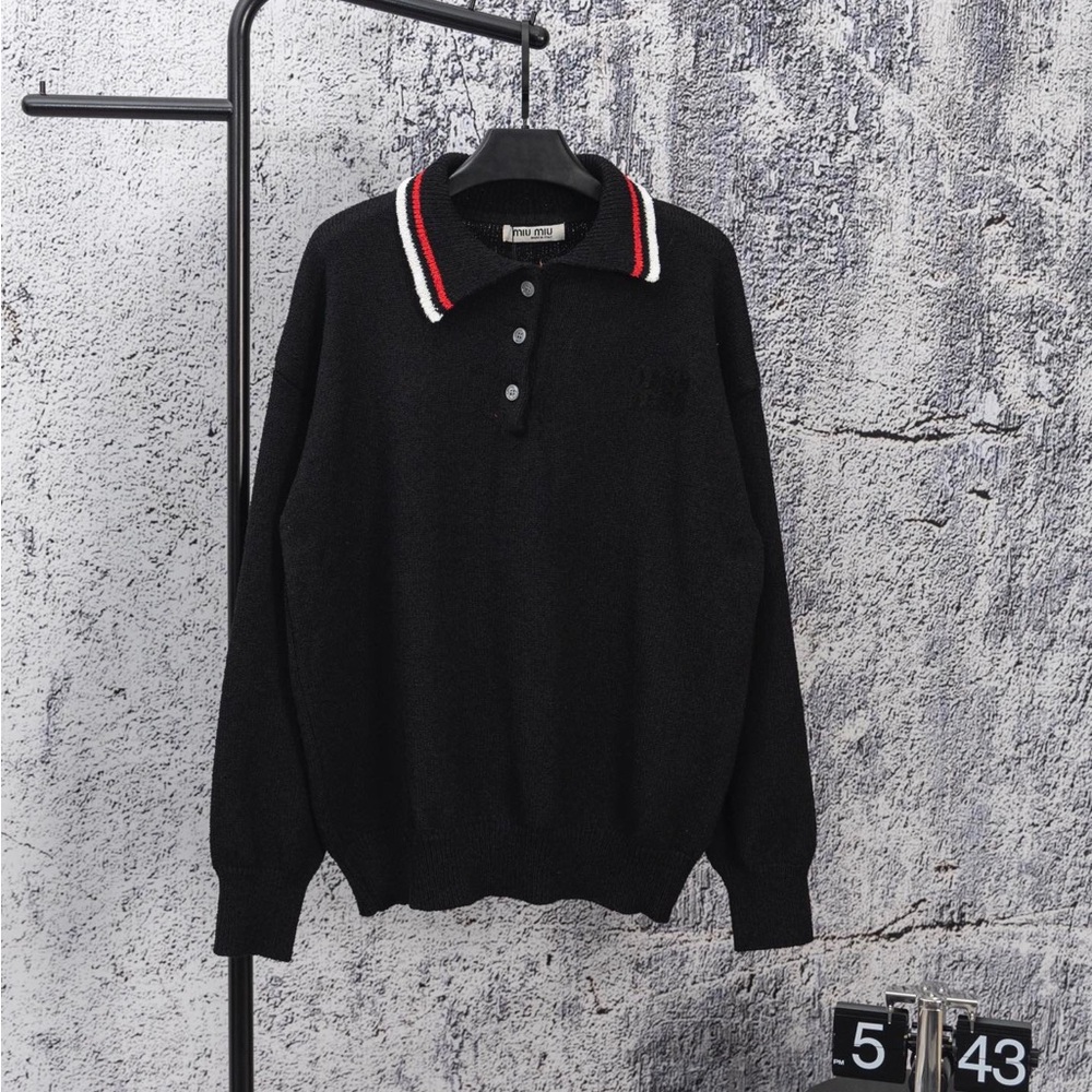 Miu Miu round-neck pullover knit sweater